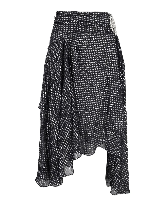 Chic Women's Attire Dodo Bar Or Asymmetric Skirt in Black Silk