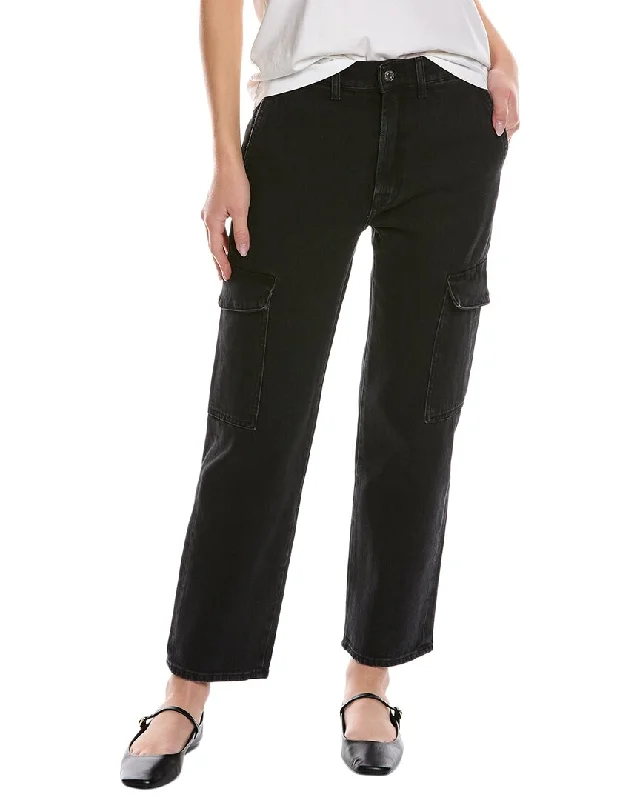 Women's Clothes For The Office 7 For All Mankind Black Cargo Jean