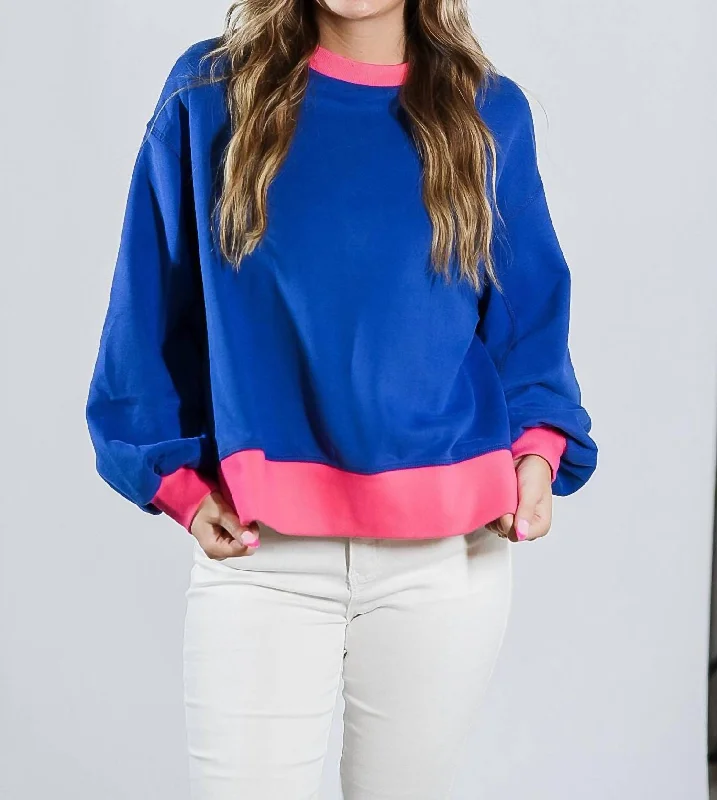 Casual Style for Busy Women Forgiveness Top In Blue/pink