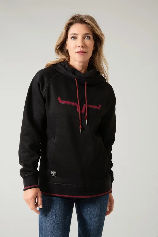 Online Impressions Boutique Kimes Ranch Womens Two Scoops Black Cotton Blend Hoodie