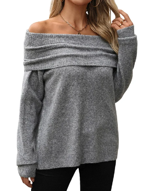 Relaxed Fit Women's Fashion Luna Tuccini Wool-Blend Sweater