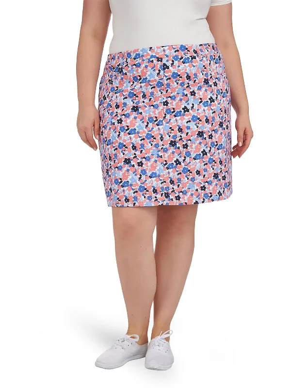 Casual and Comfortable Outfits Plus Womens Above Knee Floral Print Skort