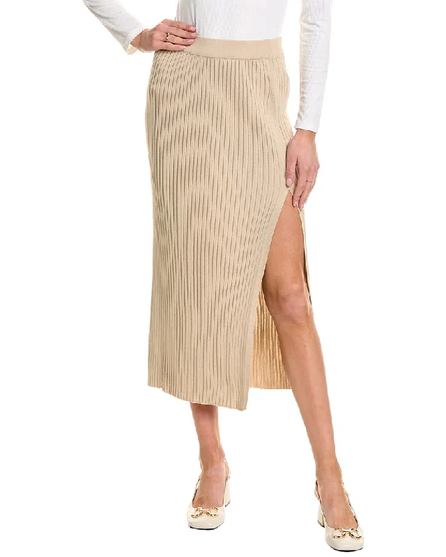 Classic Women's Clothing Styles THEO The Label Eos Ribbed Maxi Skirt