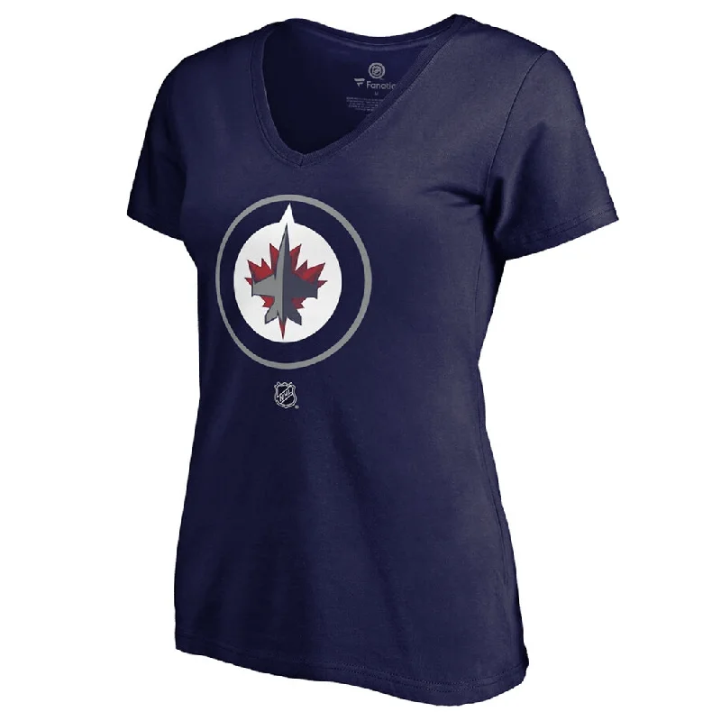 Stylish Outerwear Clothes For Women Fanatics - Women's Winnipeg Jets Laine T-Shirt (QF44 NAV H3Z FPA)