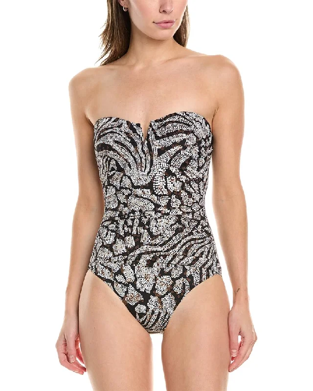 Flash Sale Clothing Tommy Bahama Playa Brava V-Front Bandeau One-Piece