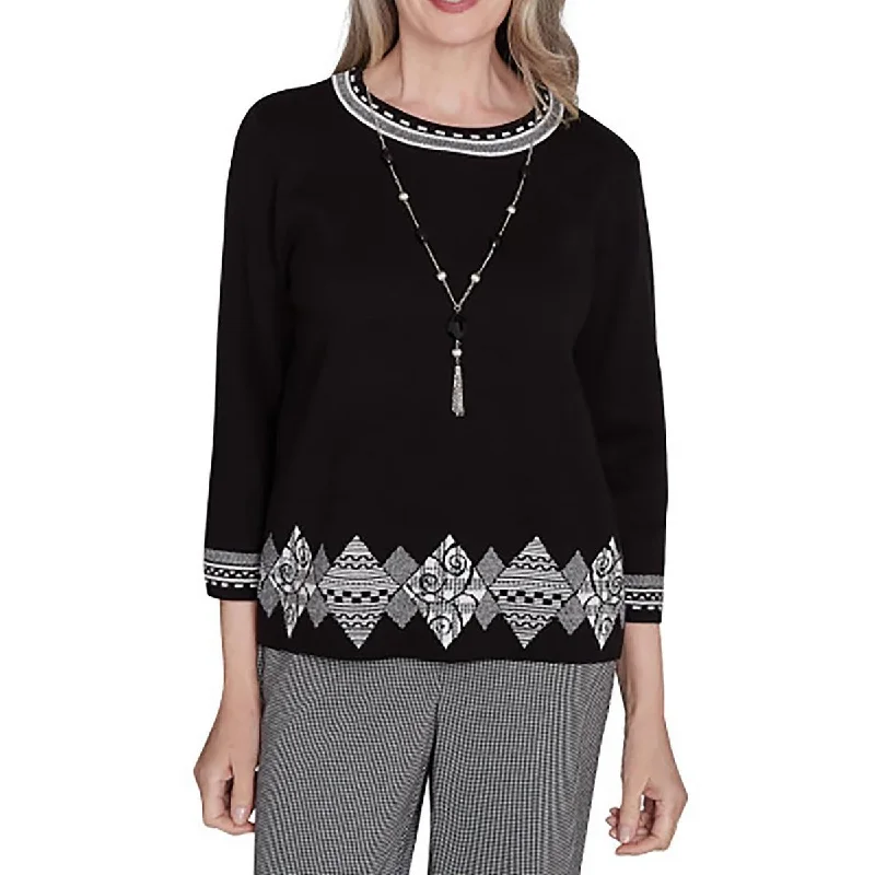 Women's Outfit Petites Womens Knit Pullover Sweater