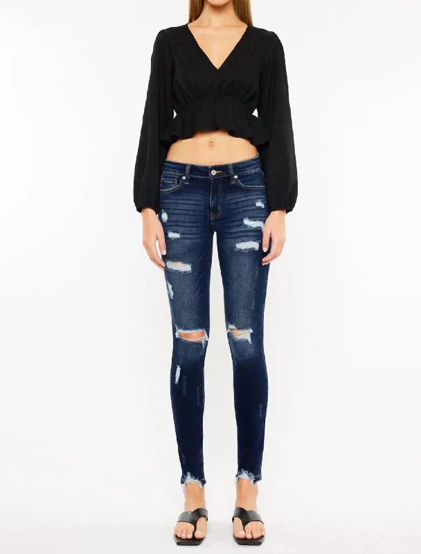 Clothing Sale Cora Mid Rise Super Skinny Jean In Dark Wash