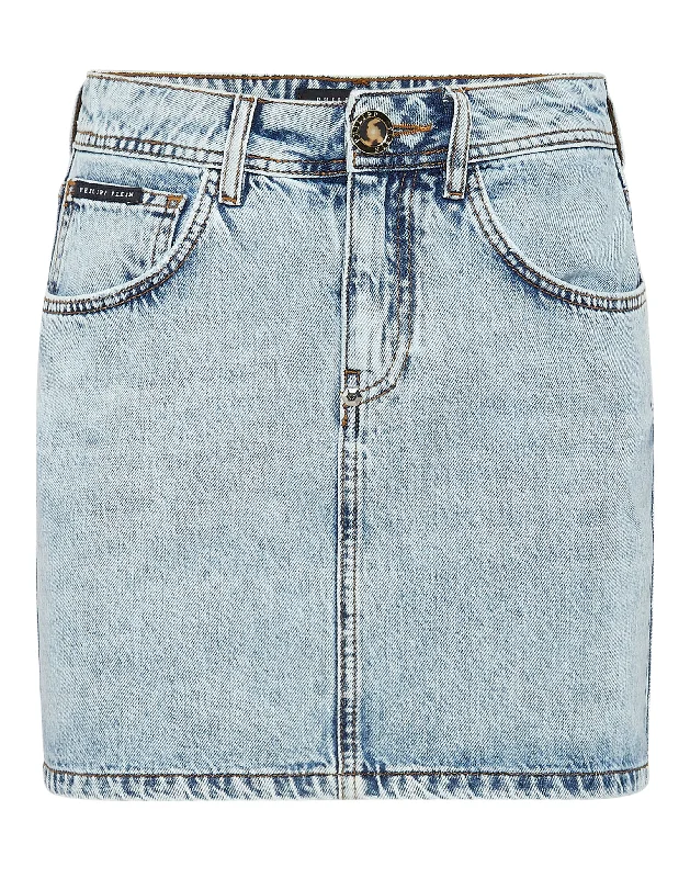 Fashionable Tops for Women Denim Mini Skirt Skull