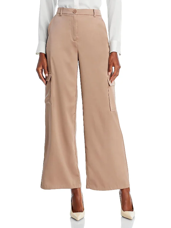 Holiday Gift Guide Sale Womens High Rise Wide Leg Cargo Pants