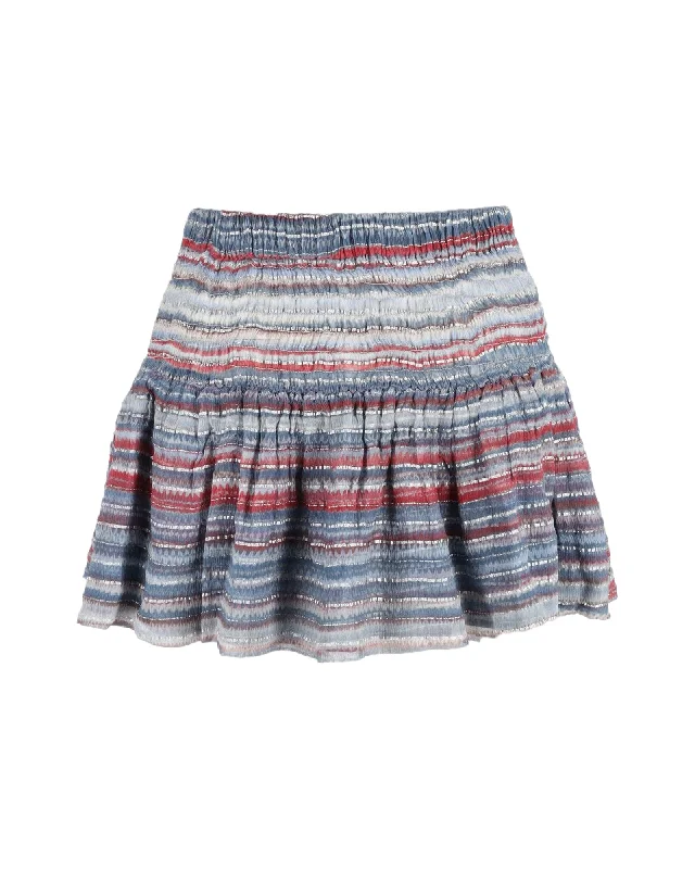 Women's Seasonal Attire Isabel Marant Striped Mini Skirt in Multicolor Silk