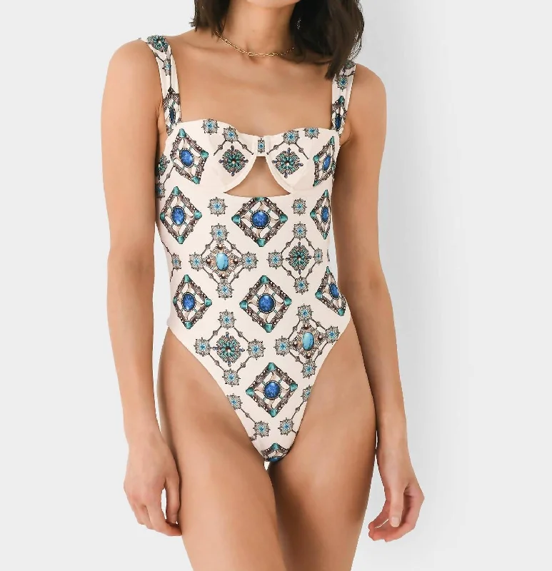 Women's Comfortable Clothes For Weekends Citrino Platero One-Piece Swimsuit In Multi