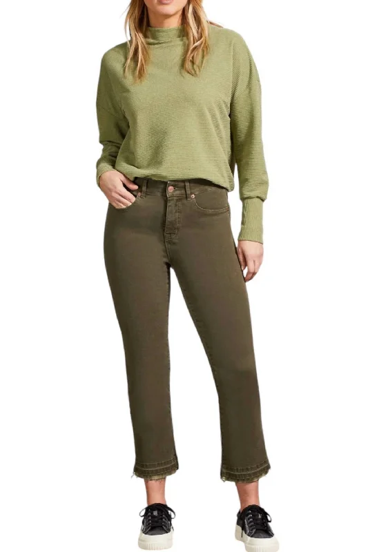 Women's Loungewear Clothes Sophia Curvy Micro Flare Jeans In Olive