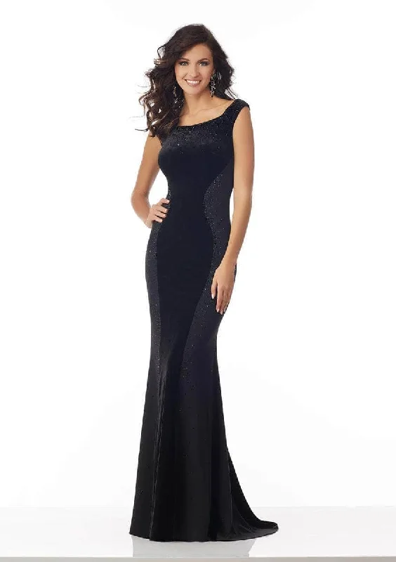 Vintage-Inspired Garments Mori Lee 71830 - Beaded Form Fitting Gown