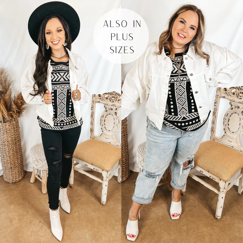 Tailored Clothing For Women Very Confident Button Up Cropped Denim Jacket in White