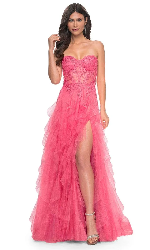 Women's Clothes For Special Occasions La Femme 32286 - Sweetheart Ruffle Prom Gown