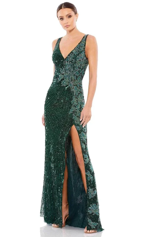 Women's Athletic Outfit Mac Duggal 5473 - Embellished Slit Gown