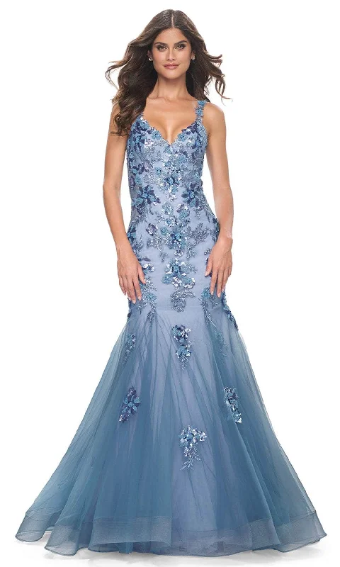 Women's Athleisure Apparel La Femme 32192 - Sleeveless Mermaid Prom Gown