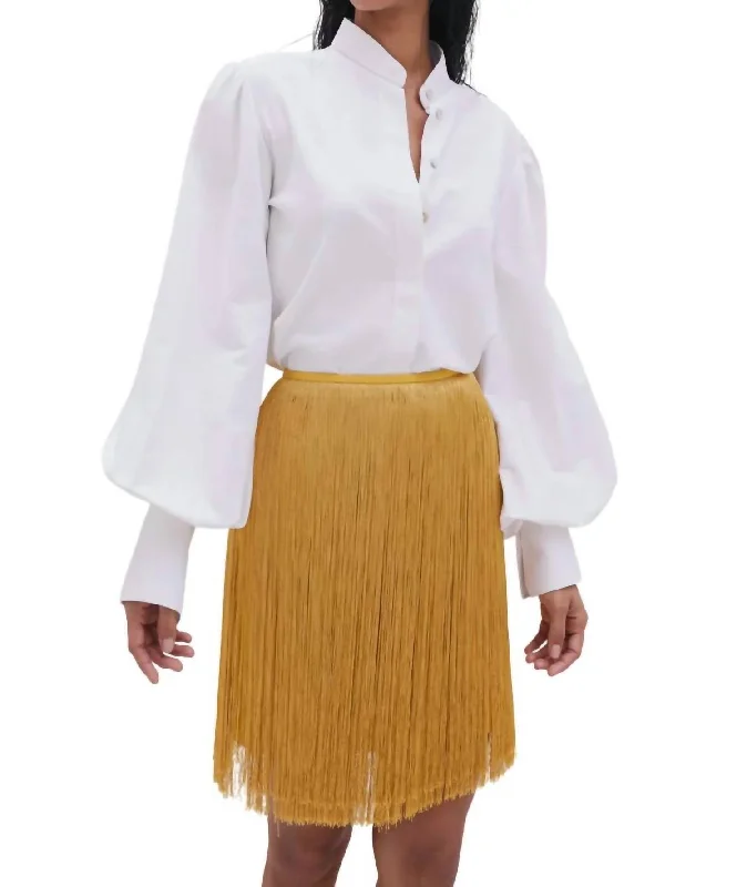 Timeless Women's Clothes Delta Mini Skirt In Yellow Gold