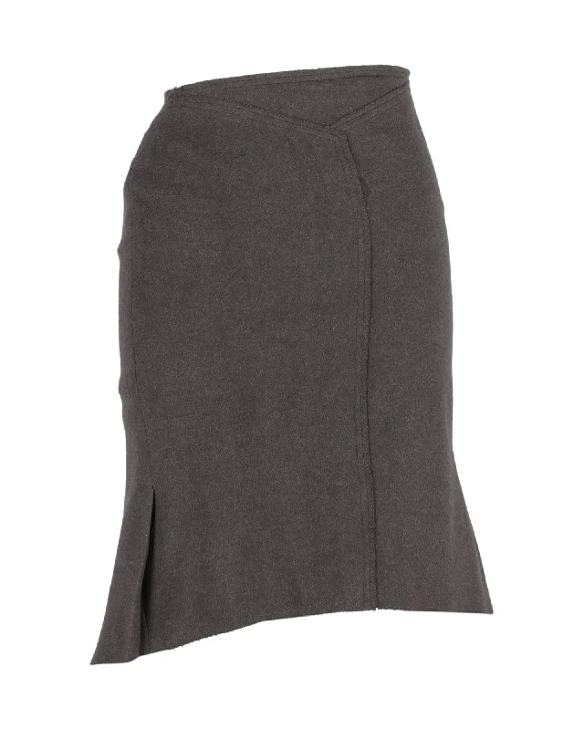 Women's Classic Attire Roland Mouret Midi Skirt in Grey Wool