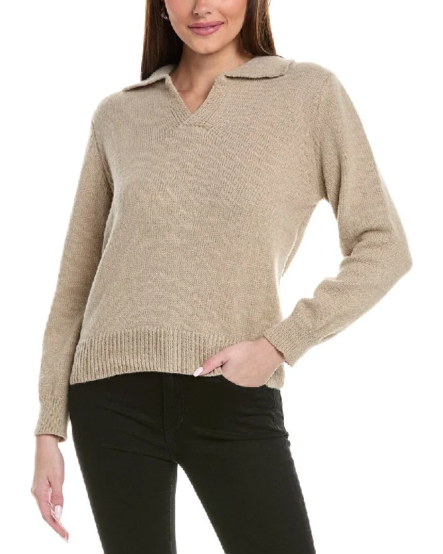 Women's Outerwear Apparel REVERIEE Collared Sweater