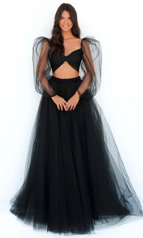 Women's Seasonal Garments Tarik Ediz - 51037 Tulle Sweetheart Neck Prom Gown