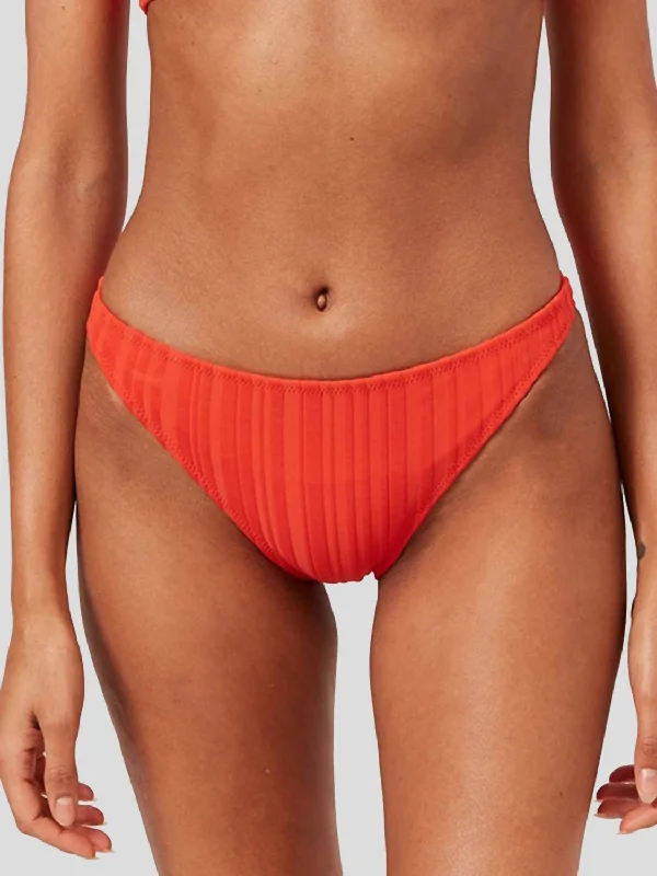 Women's Clothing Elsa Bikini Bottom In Candy Red