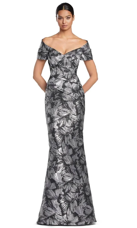 Women Wear Online Alexander by Daymor 2062F24 - Off-Shoulder Sheath Evening Gown