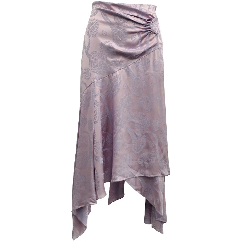 Comfortable Women's Outfits Peter Pilotto Jacquard Midi Skirt in Purple Satin