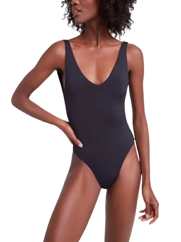 Minimalist Women's Fashion Clothing Leticia Maillot Swimsuit In Black