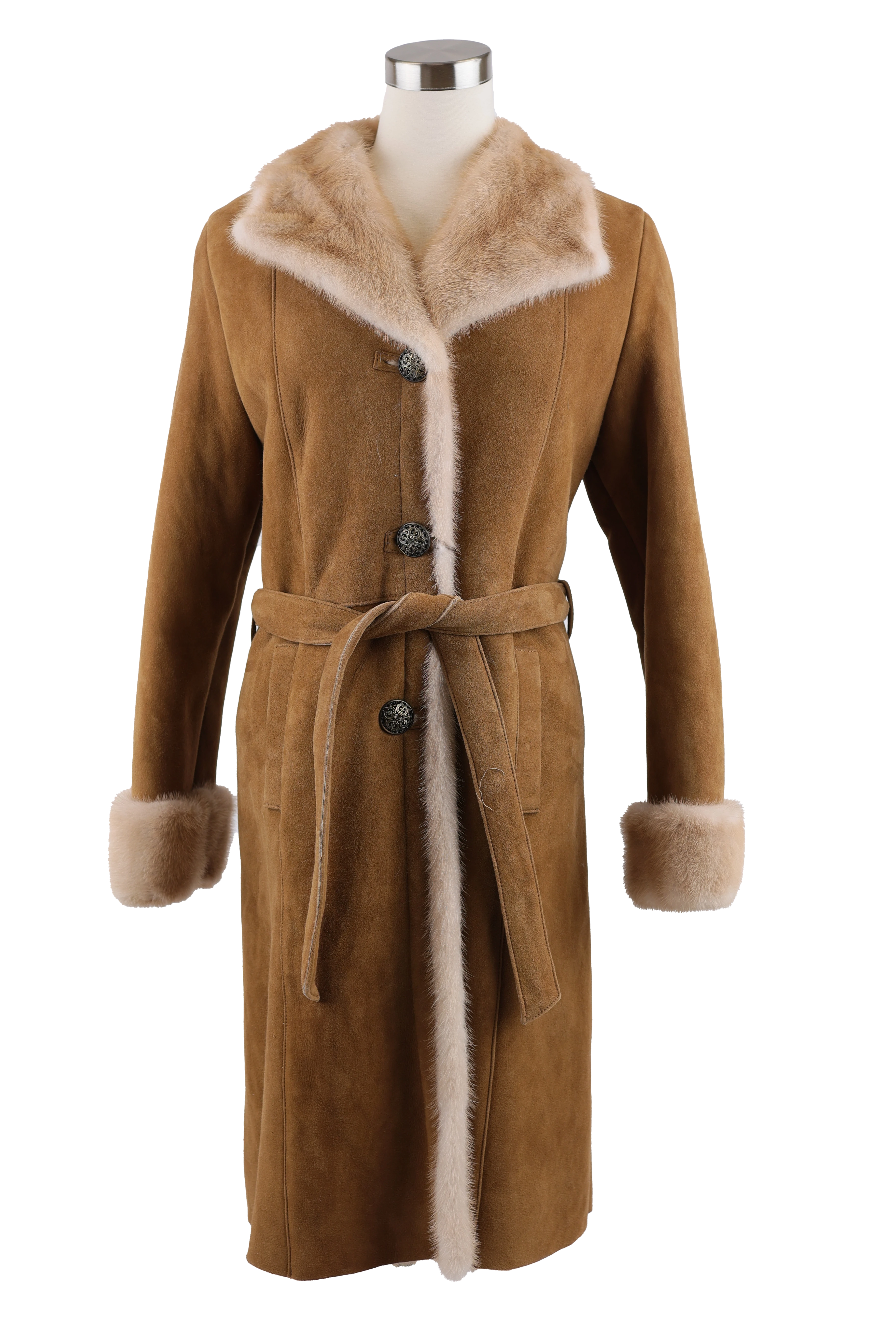 Flash Sale Or Flash Sales Shearling Lined Suede Parka W/ Mink Trim