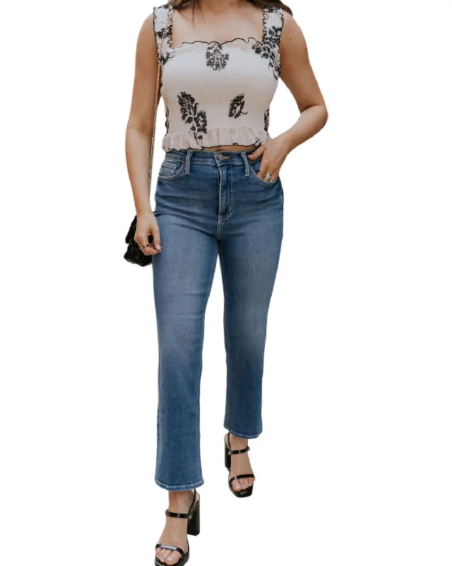 Online Boutiques Affordable Journey Straight Leg Jeans In Medium Denim