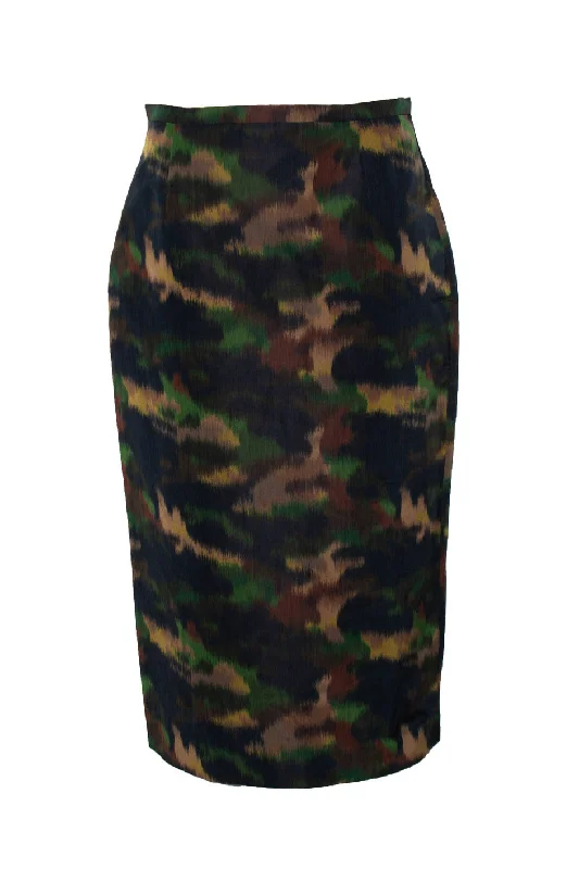 Women's Formal Wear camouflage printed midi skirt