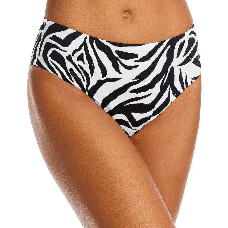 Women's Attire Womens High Waist Animal Print Swim Bottom Separates