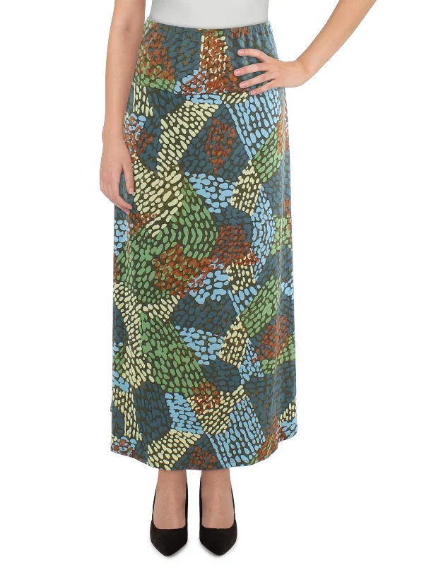 Women's Casual Dresses Plus Womens Printed Long Midi Skirt