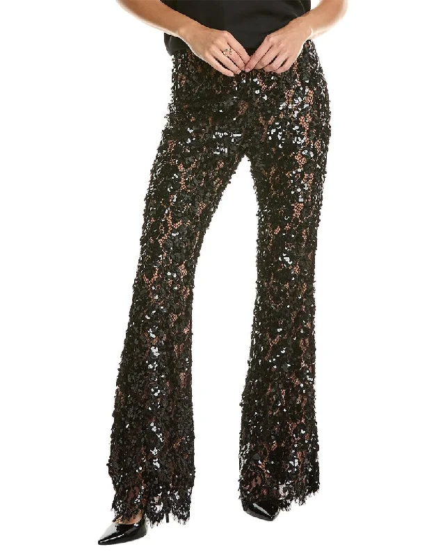 Sale On Clothing Michael Kors Collection Floral Lace Silk-Lined Bootcut Pant