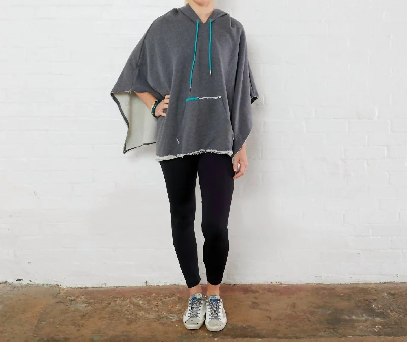 Women's Casual and Dressy Outfits Everyday Poncho In Charcoal