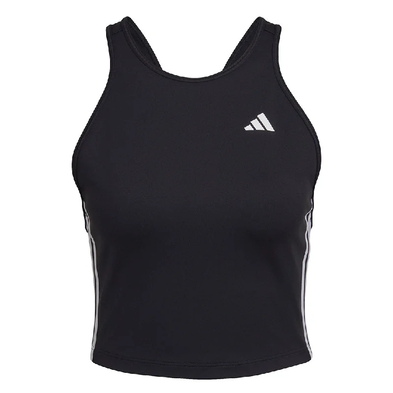 Women's Holiday Outfit adidas - Women's AEROREADY Made For Training 3-Stripes Crop Tank Top (HN1049)