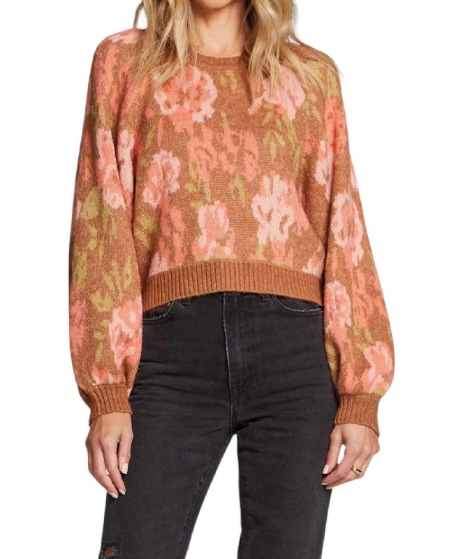 Women's Resort Garments Noble Sweater In Pecan