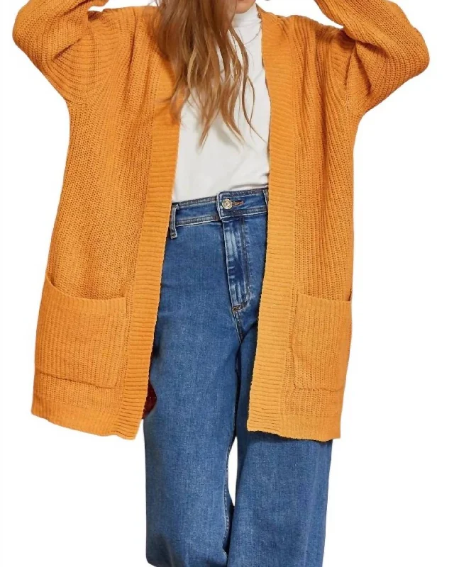 Affordable Online Boutique Can't Beat It Cardigan In Marigold