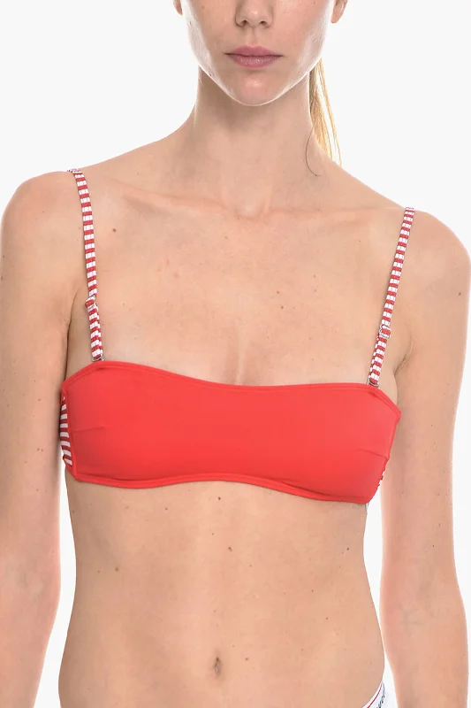 Women's Clothing Online Sale Diesel Striped Details BFB-DOLYS Bandeau Bikini Top