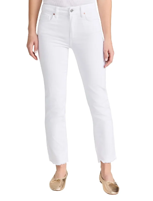 Women's Transitional Clothes Cindy With Grand Hem Jean In White Noise