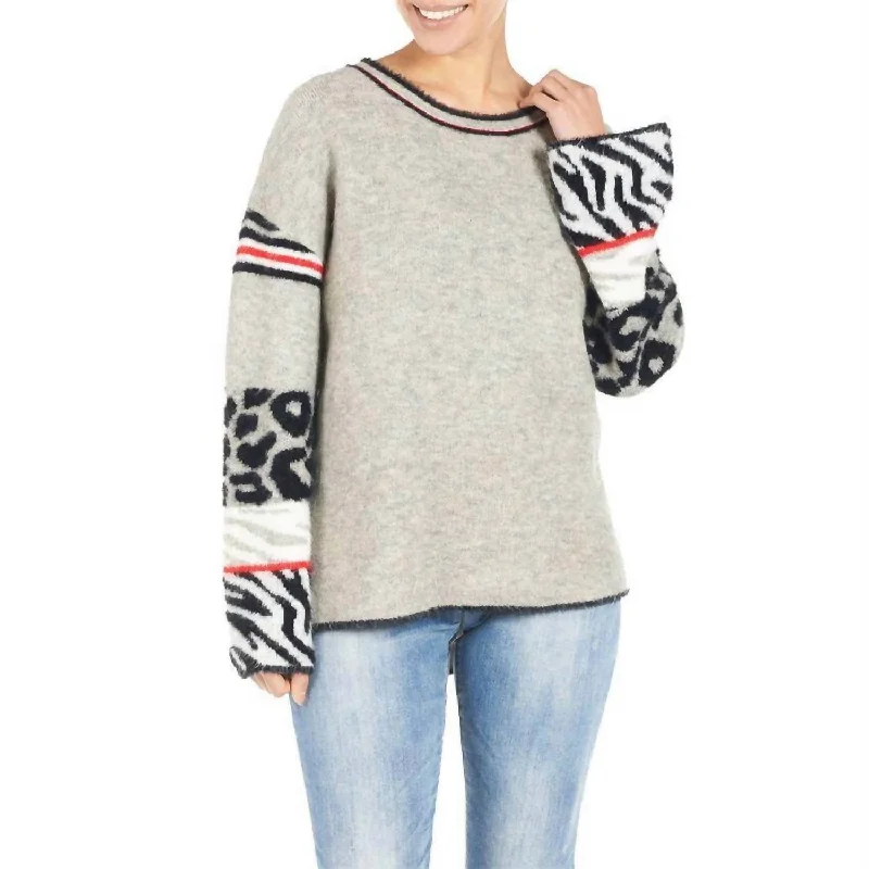 Modern Women's Wardrobe Essentials Jamala Crew Neck Sweater In Multi-Color