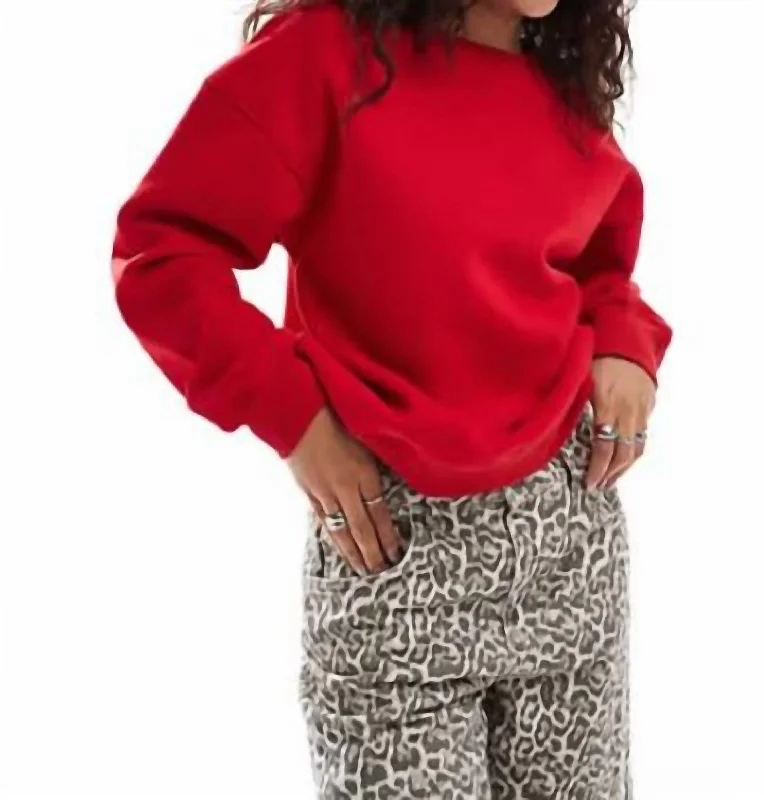 Versatile Women's Fashion Be Kind Sweatshirt In Red