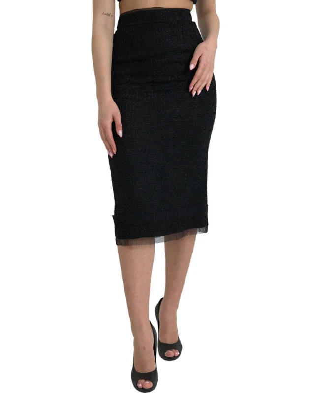 Women's Relaxed Clothes Dolce & Gabbana Elegant High Waist Midi Women's Skirt