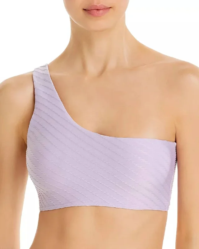 Affordable Women's Outfit Tide One Shoulder Bikini Top In Lilac