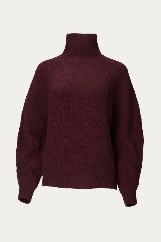 Comfortable Loungewear for Women Fiona Sweater In Burgundy