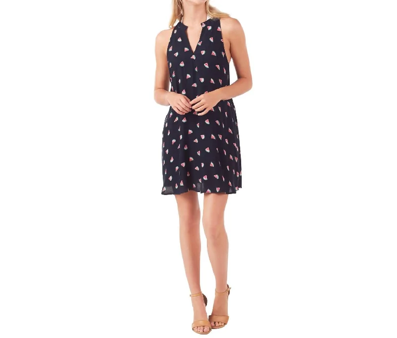 Women's Clothes For The Office Sage Swing Cover Up In Navy Watermelon