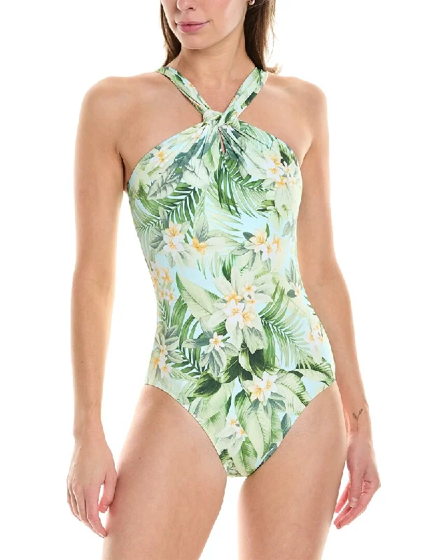 Affordable Women's Clothing Online Tommy Bahama Paradise Fronds High-Neck One-Piece