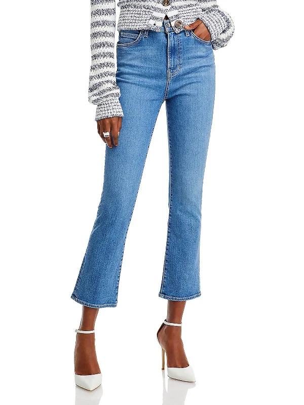 Best Online Women's Boutiques Carly Womens Denim Cropped Flared Jeans