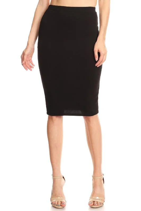 Women's Clothing For Travel Pencil Skirt In Black